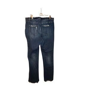 Flying Monkey High Rise Bootcut‎ Jeans Womens Plus Size 36 Raw Hem Stretch